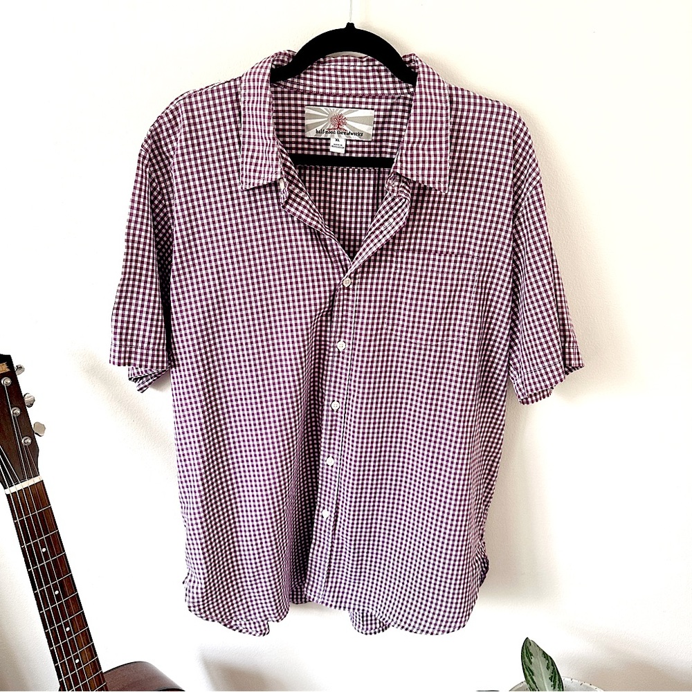 Half-Moon Outfitters Threadworks Men’s XL | Short Sleeve Button-Down Plaid Shirt